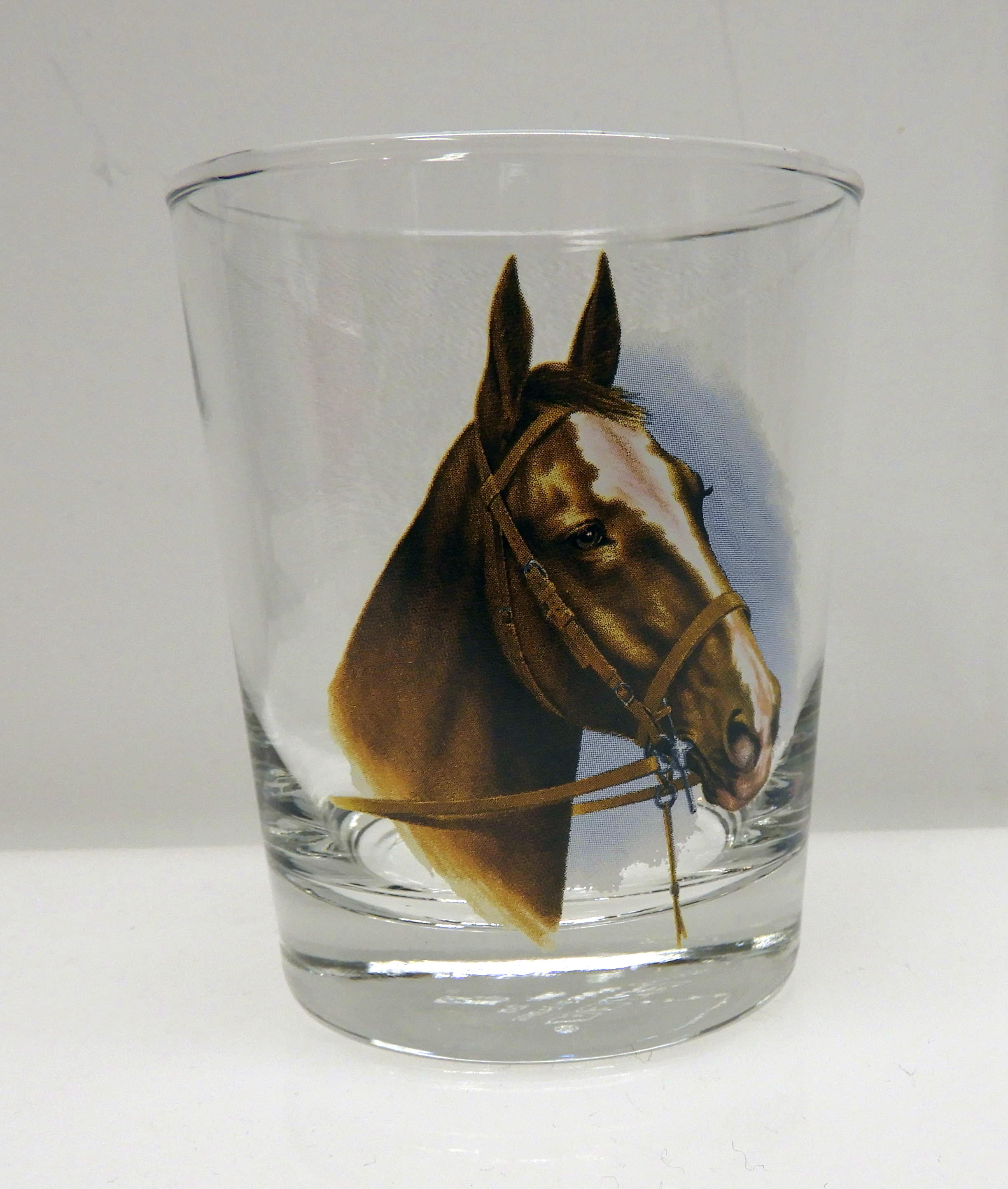 4 st. glas med hästar 23 cl - 4