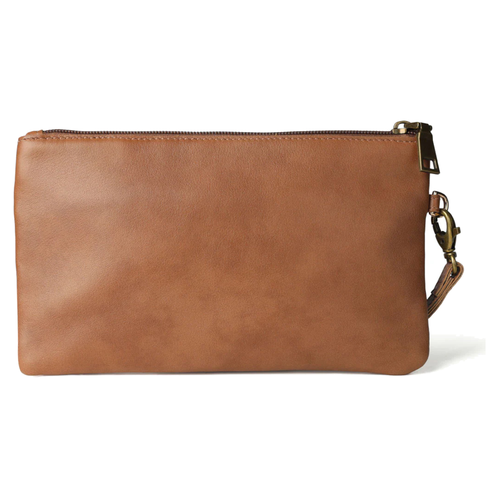 Clutch Bag Leather AWST Intl Snaffle Bit Brown - 2