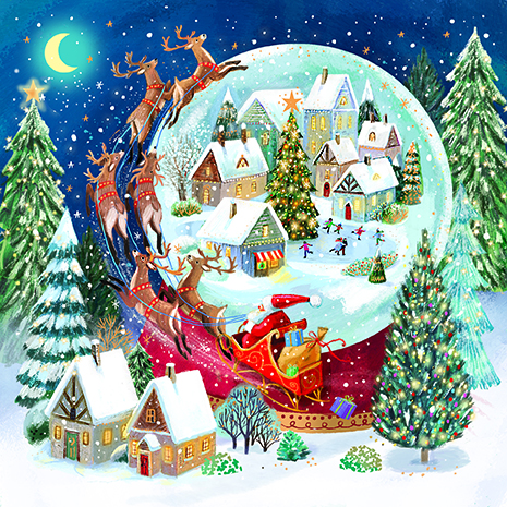 Christmas Globes, Medium Solid Christmas Box - 2