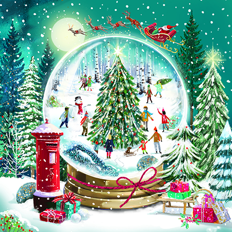 Christmas Globes, Medium Solid Christmas Box - 4