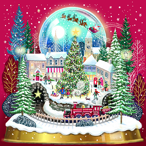 Christmas Globes, Medium Solid Christmas Box - 3