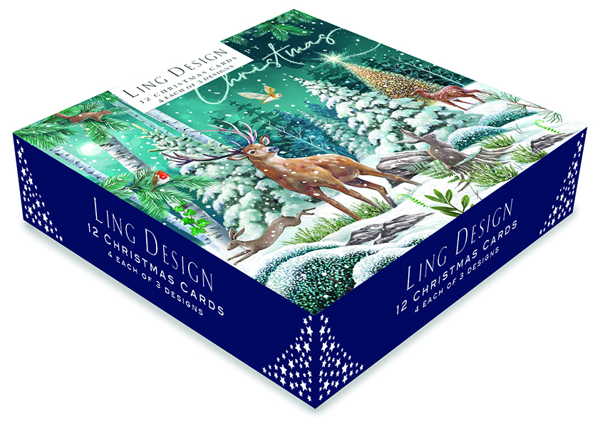 Woodland Christmas, Medium Solid Christmas Box