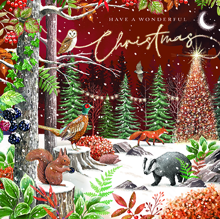 Woodland Christmas, Medium Solid Christmas Box - 3