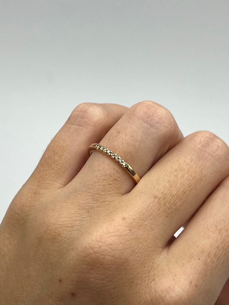 Ring Ellinor handgjord champagnediamanter guld 18 karat 