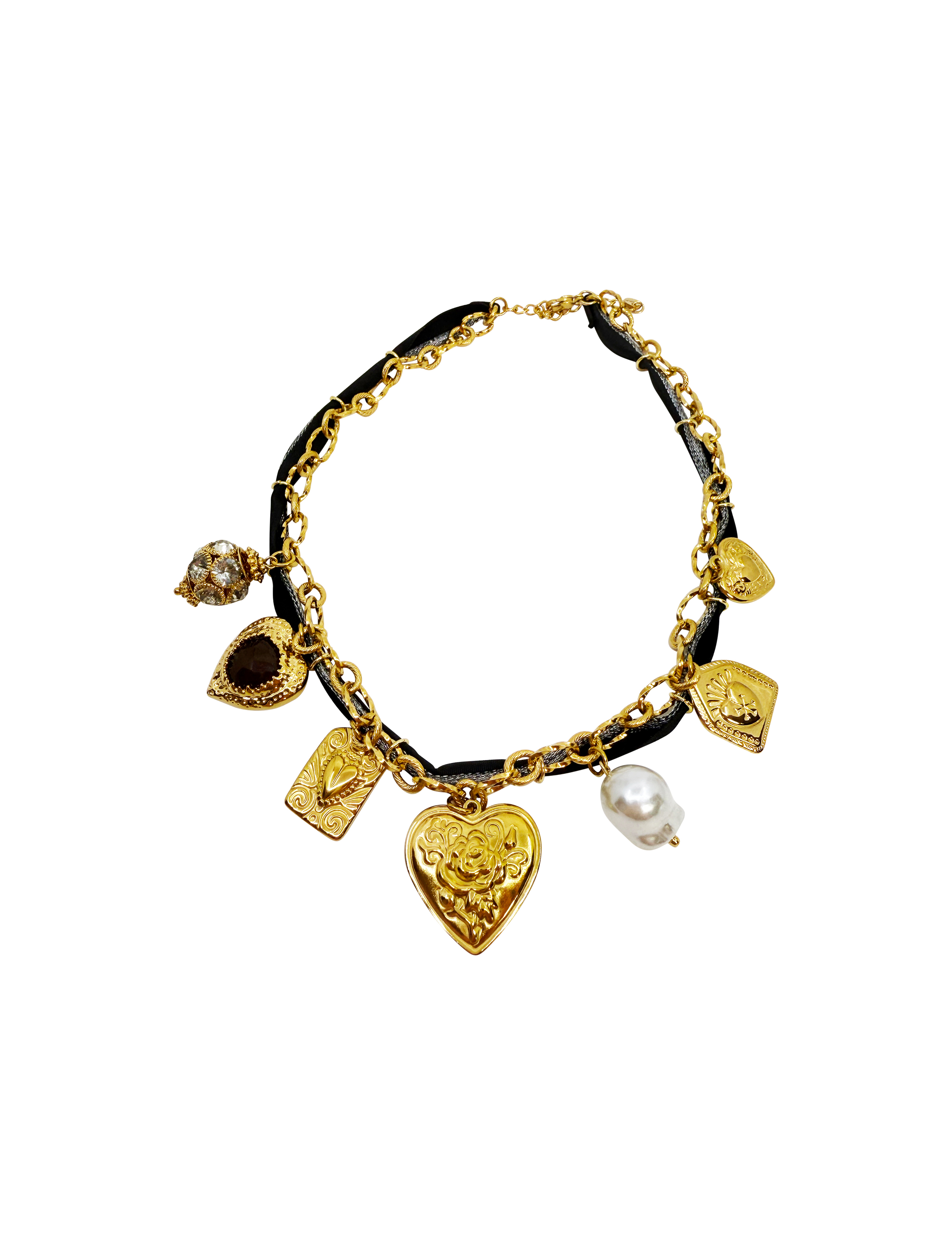 BARI MIX CHARM NECKLACE GOLD