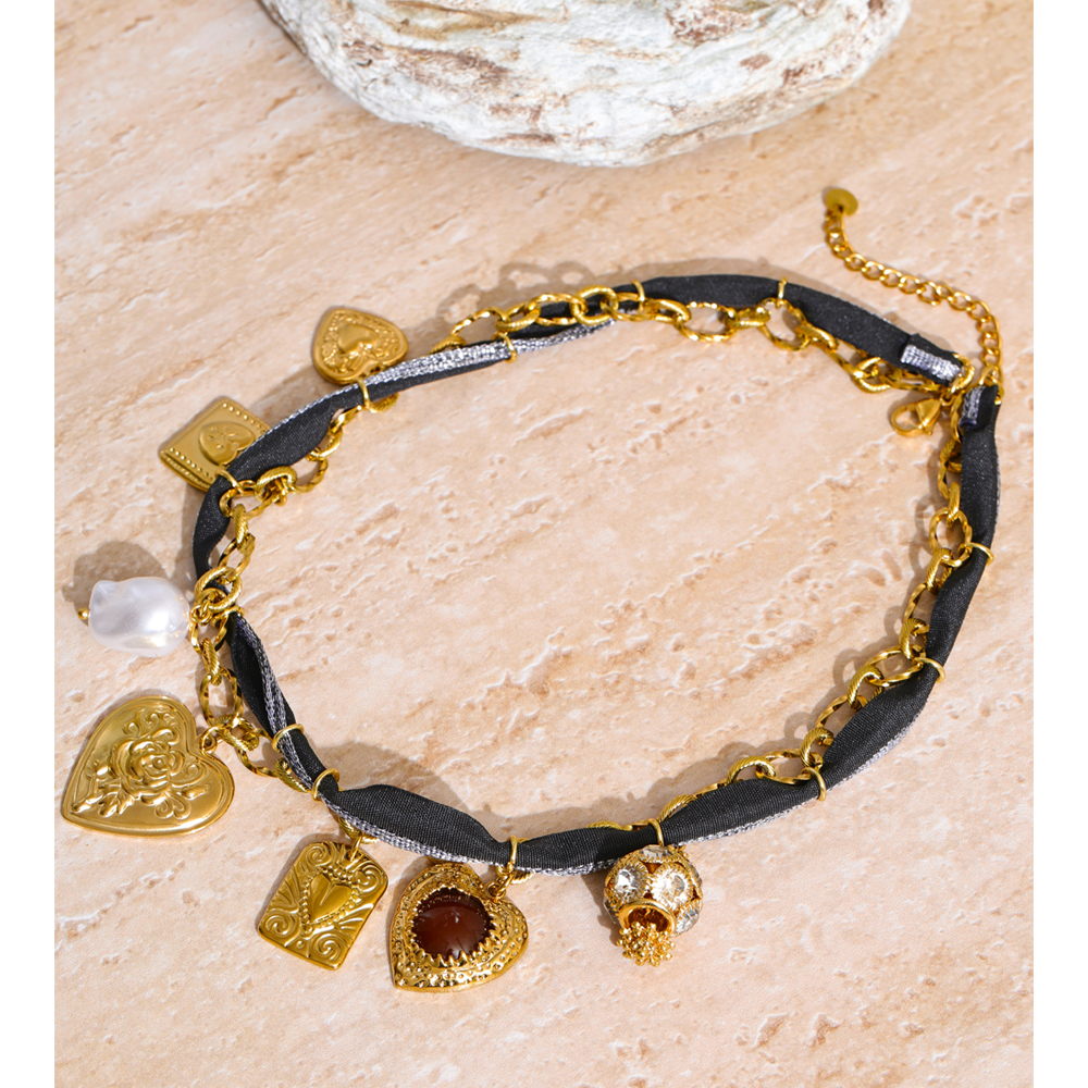 BARI MIX CHARM NECKLACE GOLD