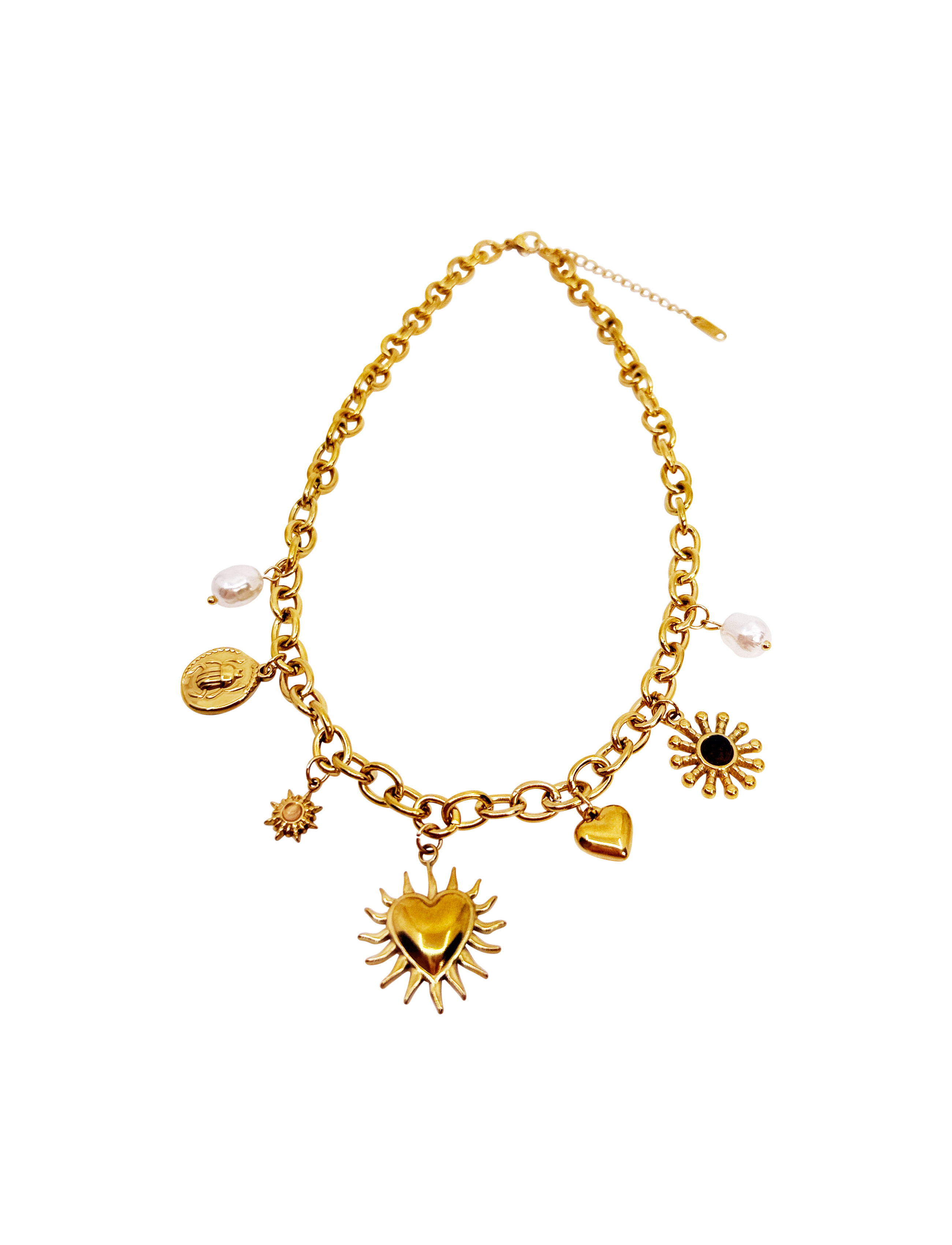 SOYA HEART CHARM NECKLACE GOLD
