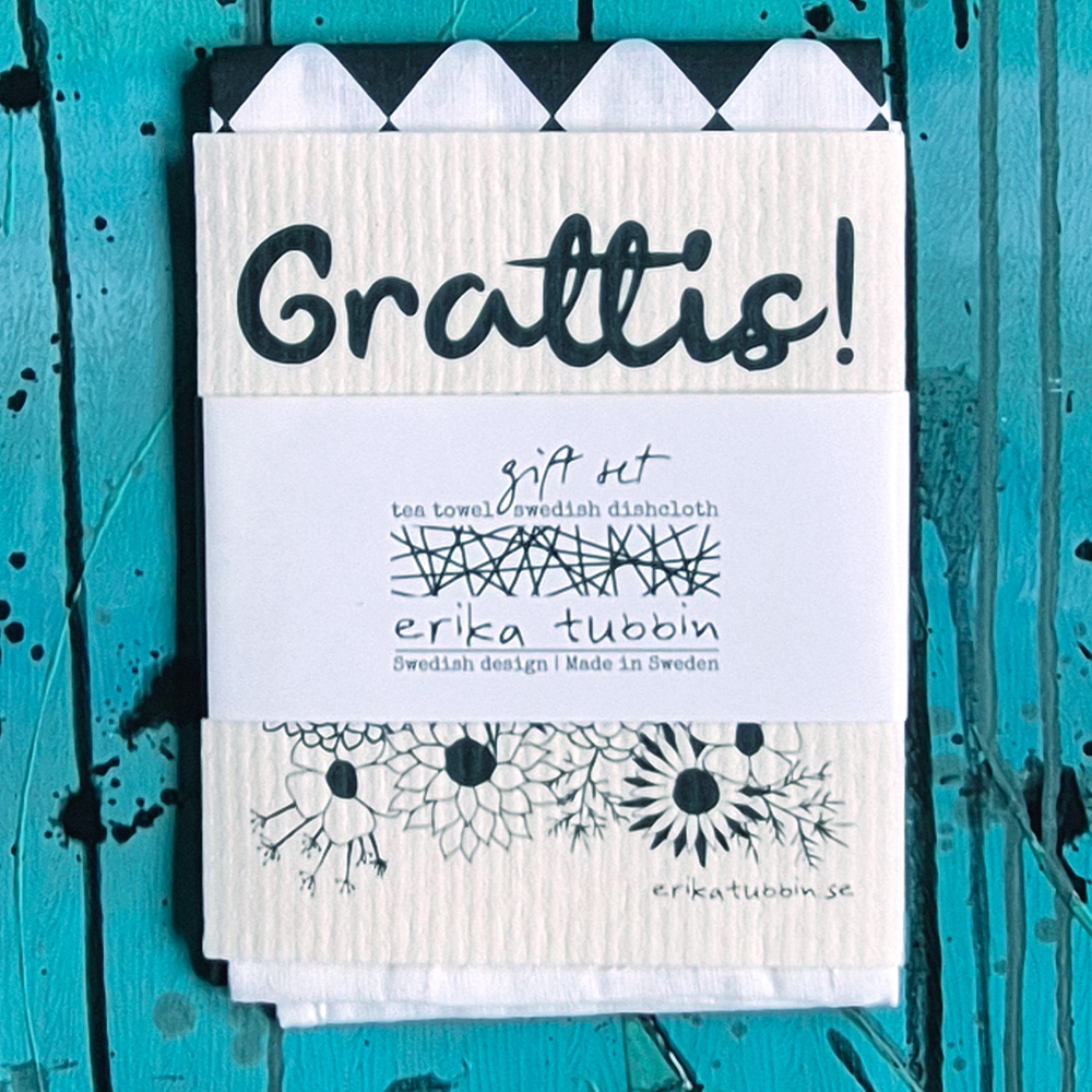 gåvoset GRATTIS kökshandduk + disktrasa