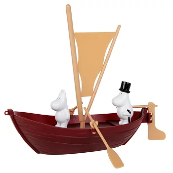 Muminpappans segelbåt med 2 figurer
