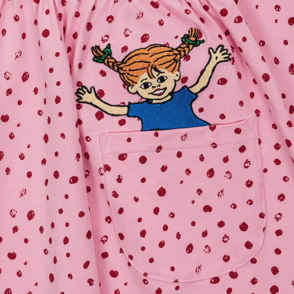 Pippi Longstocking Speckle Dress Pink size 92 - 2