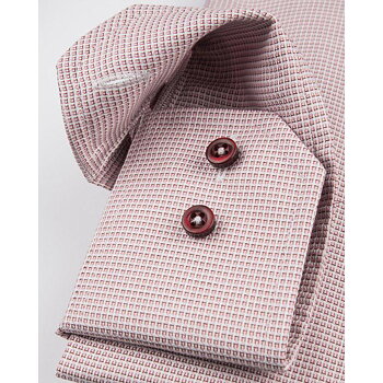 Skjorta +8 cm extra lång ärm och pink micromönster Oscar Of Sweden 