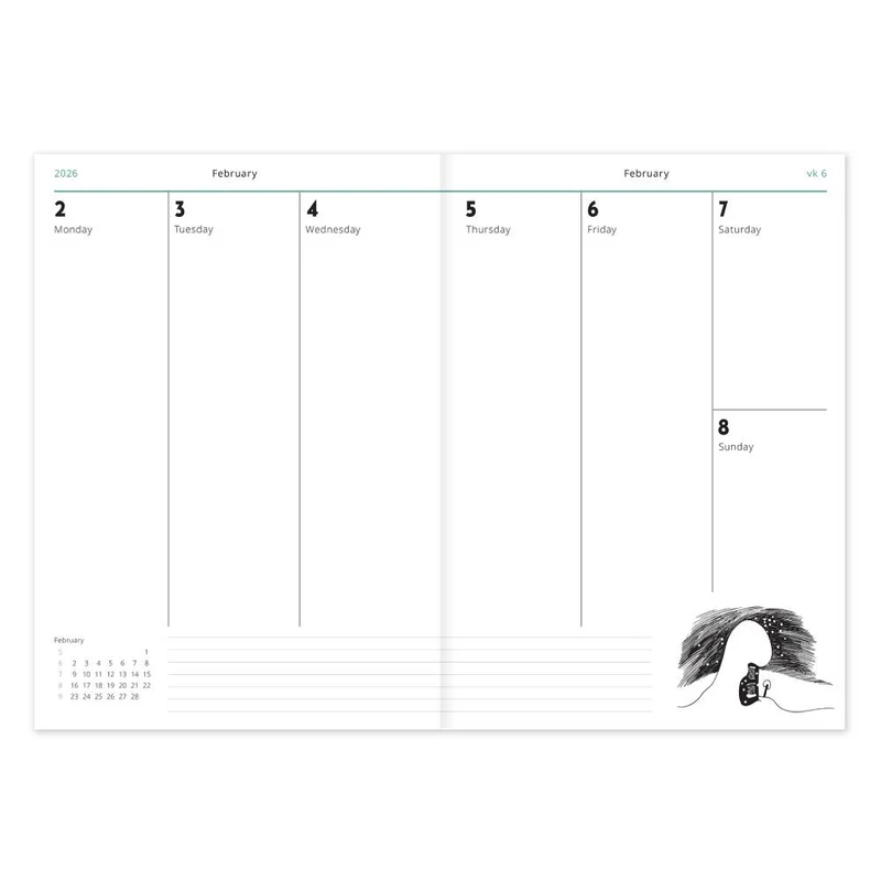 Moomin Comet Weekly Diary 2026 - 2
