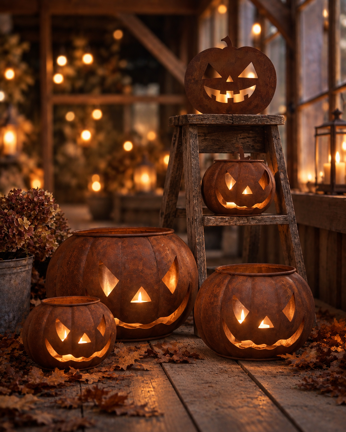 Pumpa Lykta Rost - 25x16 cm - 2