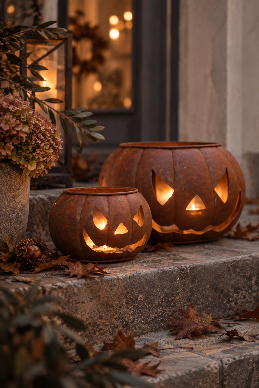 Pumpa Lykta Rost - 15x10 cm - 4