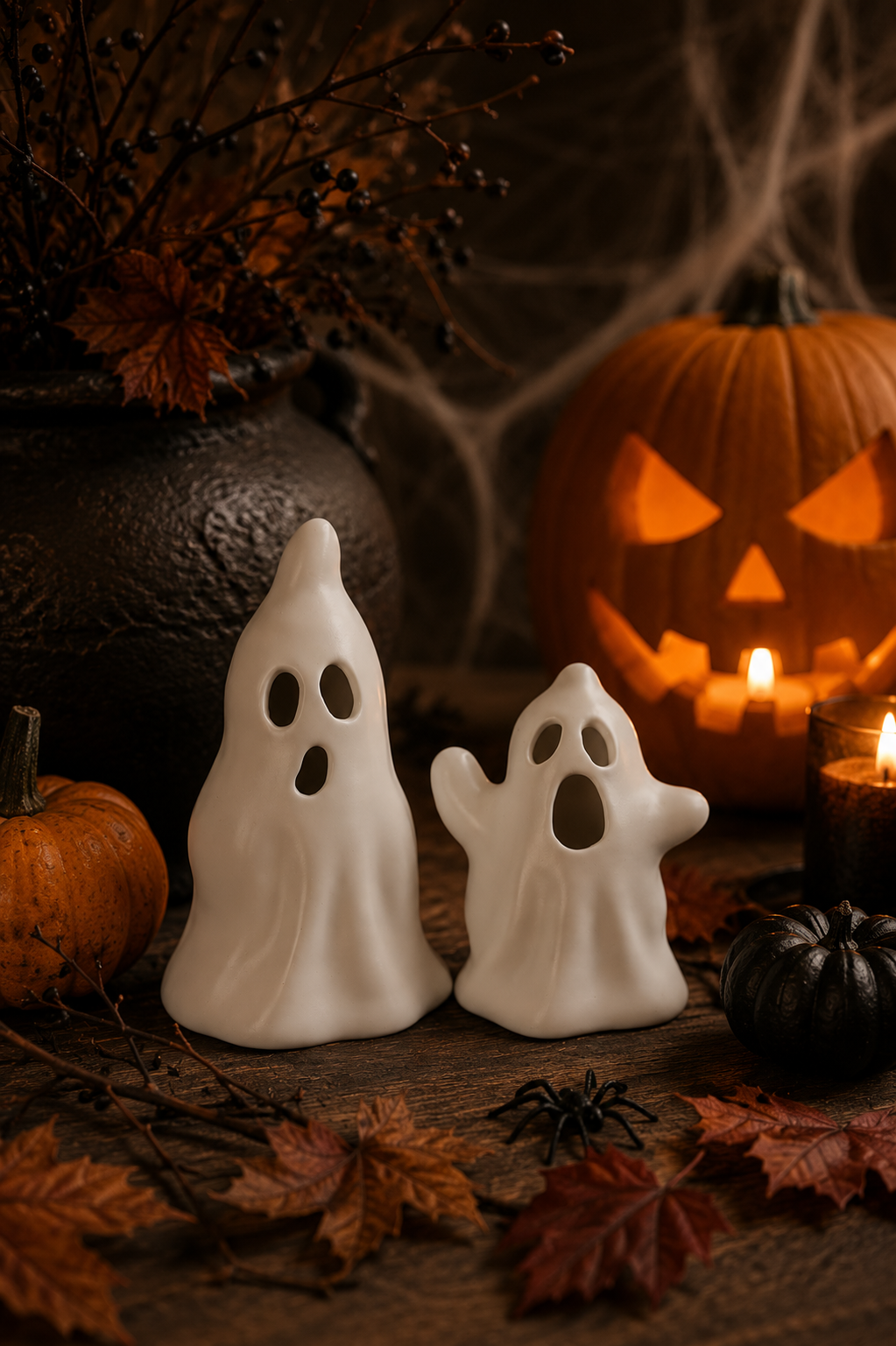 Spöke - Ghost - Vit - Large - 2-pack - 2