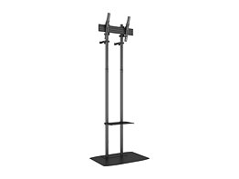M Dual Pole Floorbase Pro 75" - 98" AV shelf