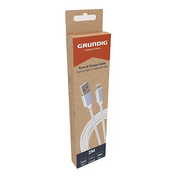 USB-A till lightning laddkabel 2m