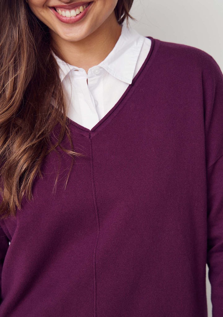 Frigga V-Neck - Wine - Isay - 3