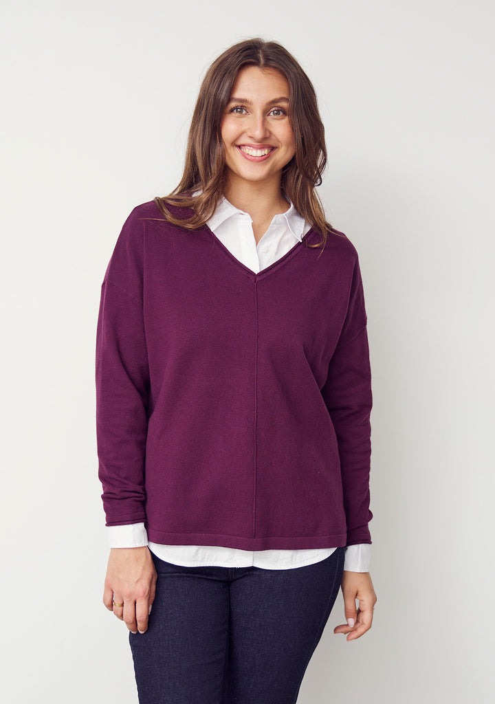 Frigga V-Neck - Wine - Isay