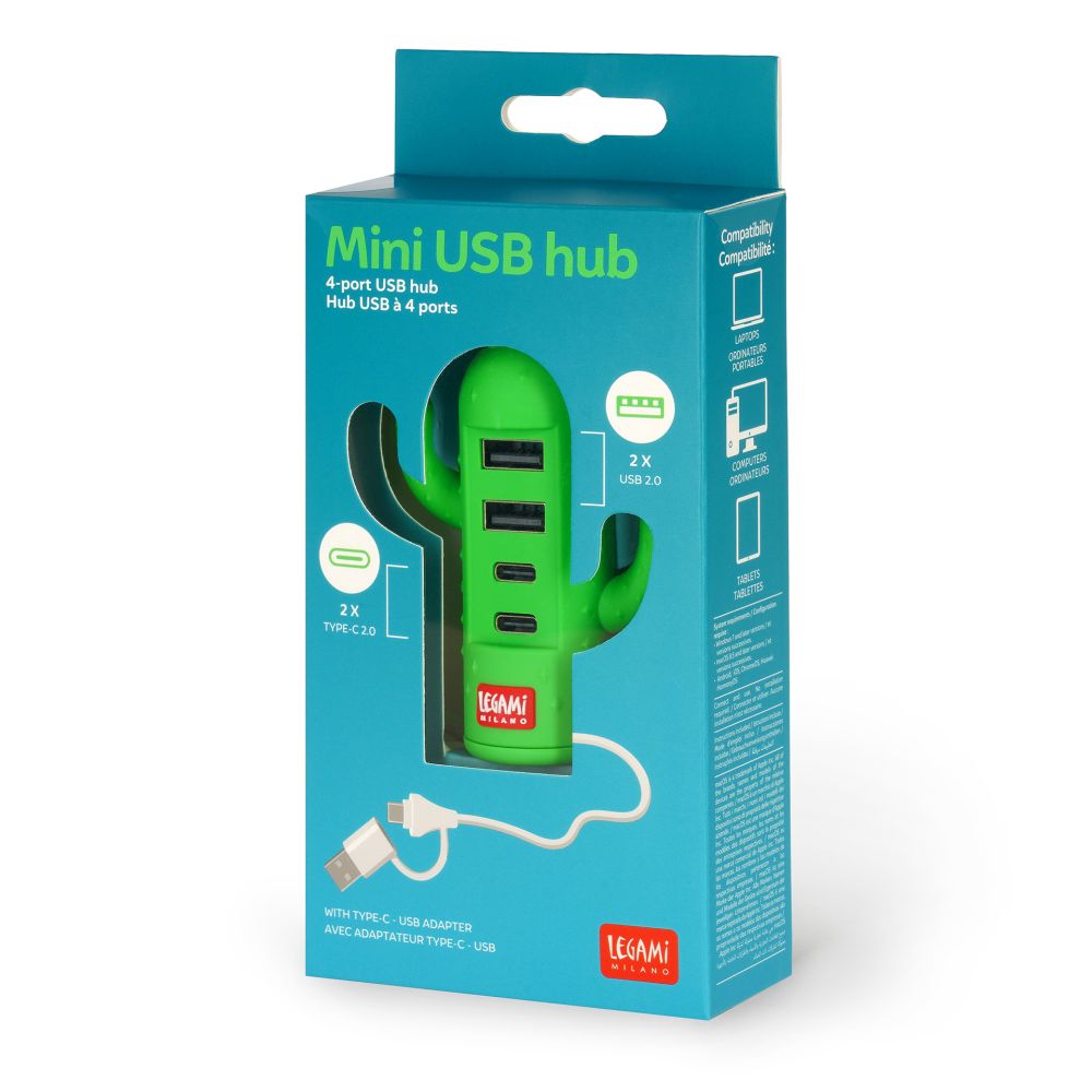 Mini USB hub, Cactus - 3