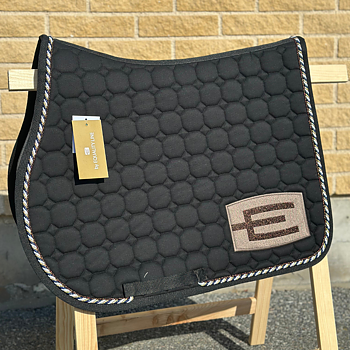 EQUILINE HOPPSCHABRAK MED E-LOGGA BLACK E35 BR.GL./CAPPUCINO