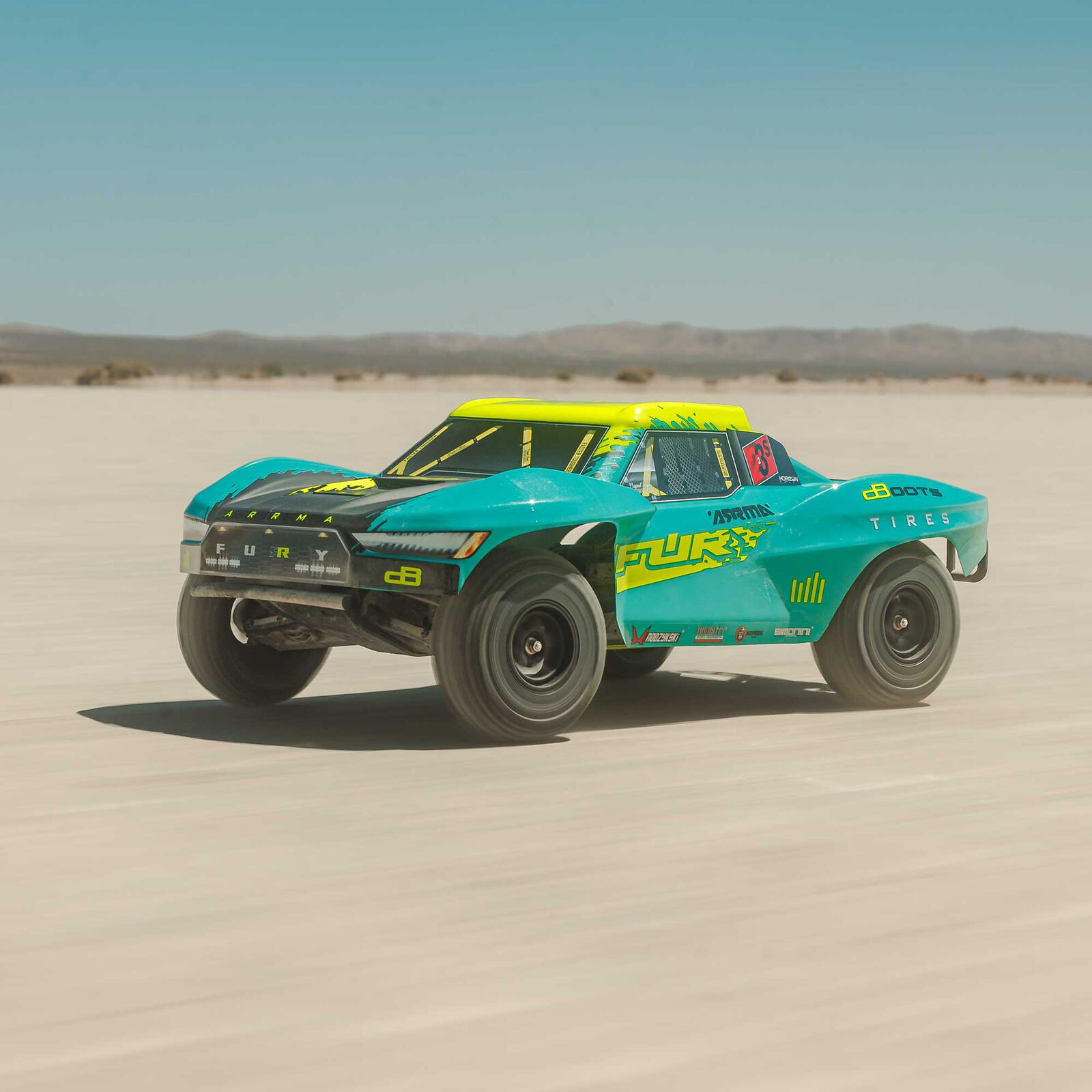 Arrma ARA3521T2 1/10 FURY 223S DSC 2WD RTR Brushless Short Course Truck, Green - 2