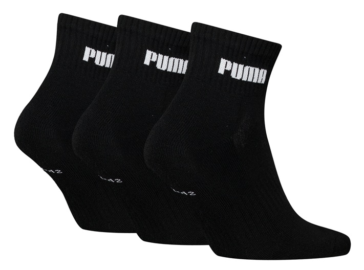 3-Pack Puma Cushioned Quarter Black - 2