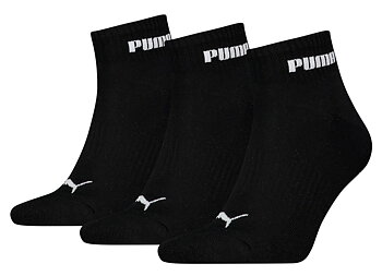 3-pack Puma Cushioned Quarter Musta