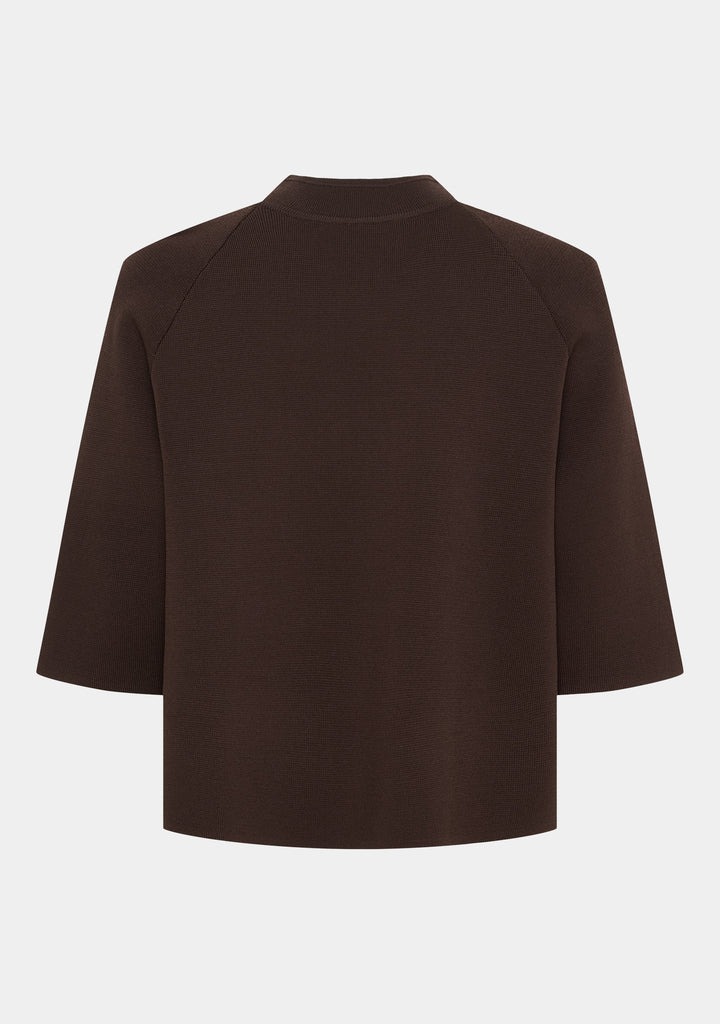 Jena Poncho Blouse - Dark Brown - Isay - 5
