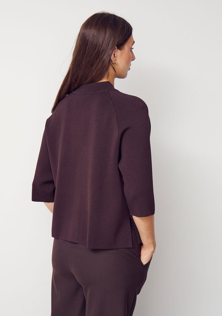Jena Poncho Blouse - Dark Brown - Isay