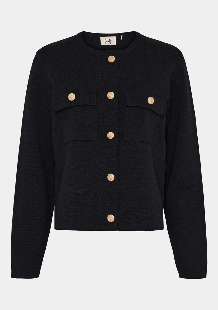 Jena Pocket Cardigan - Black - Isay