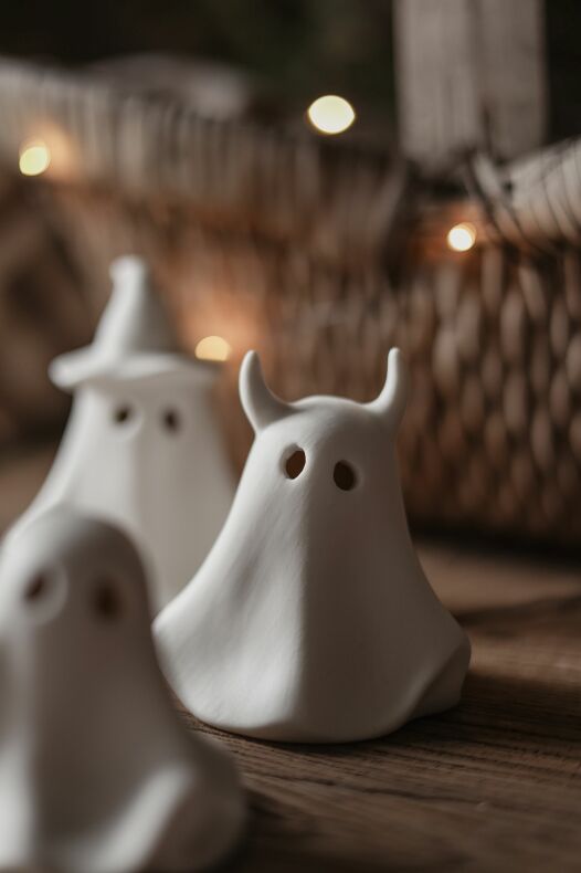 Majas Ghost - Spöke med horn - Vit - Keramik  - 3