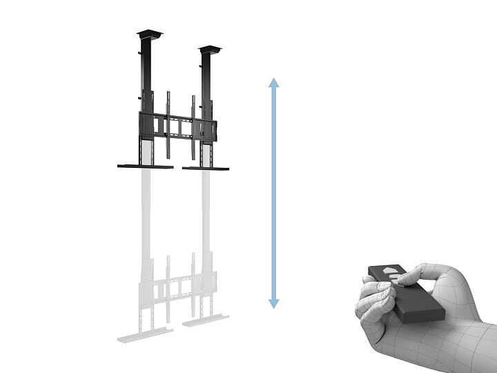 M Motorized TV Lift Duo X-Large Drop Down