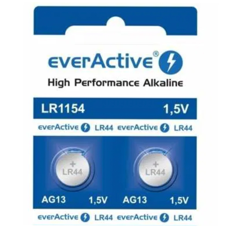 EverActive LR44 (AG13) Alkaliskt Knappcellsbatteri (2-Pack)