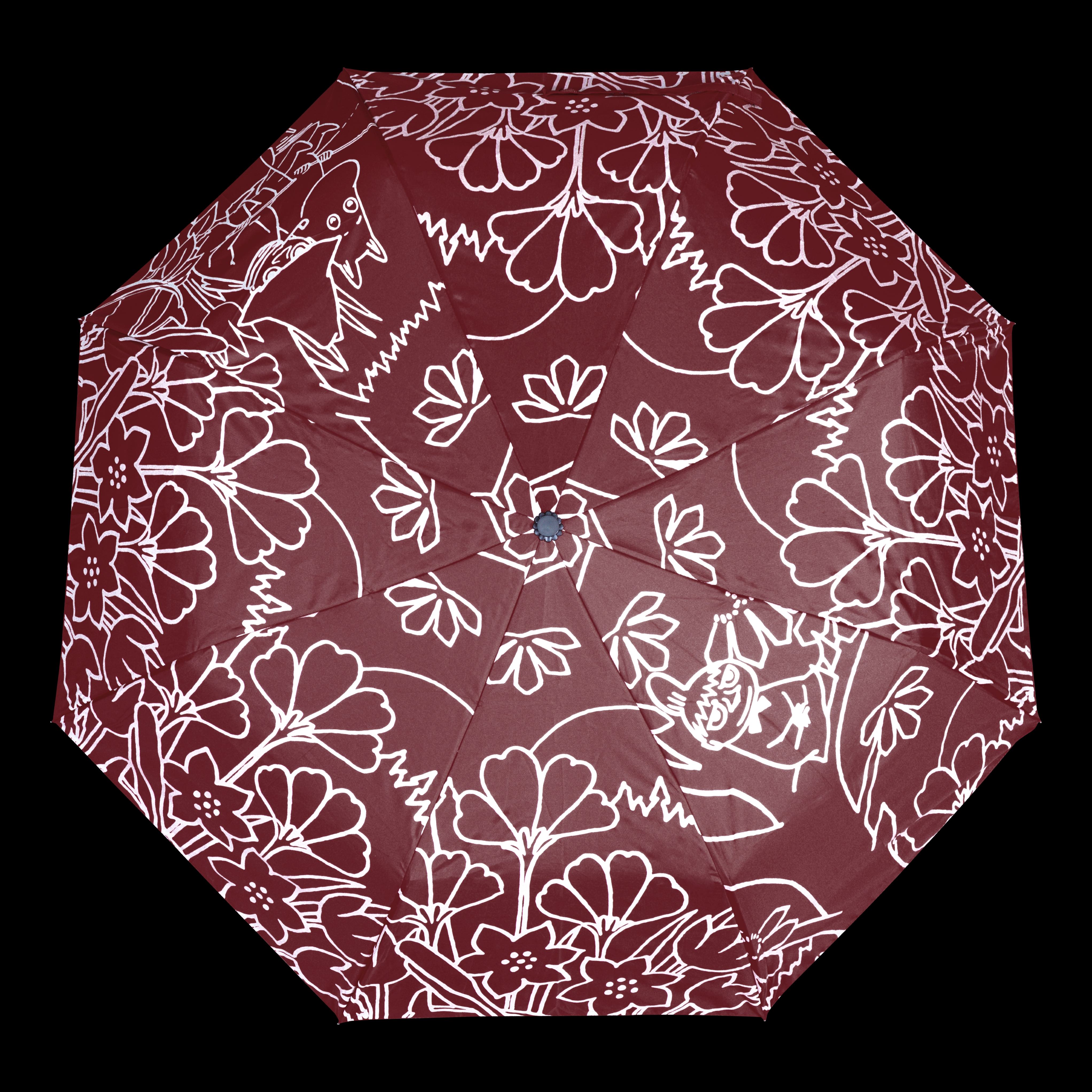 Reflective Moomin Umbrella Red (Foldable) - 2