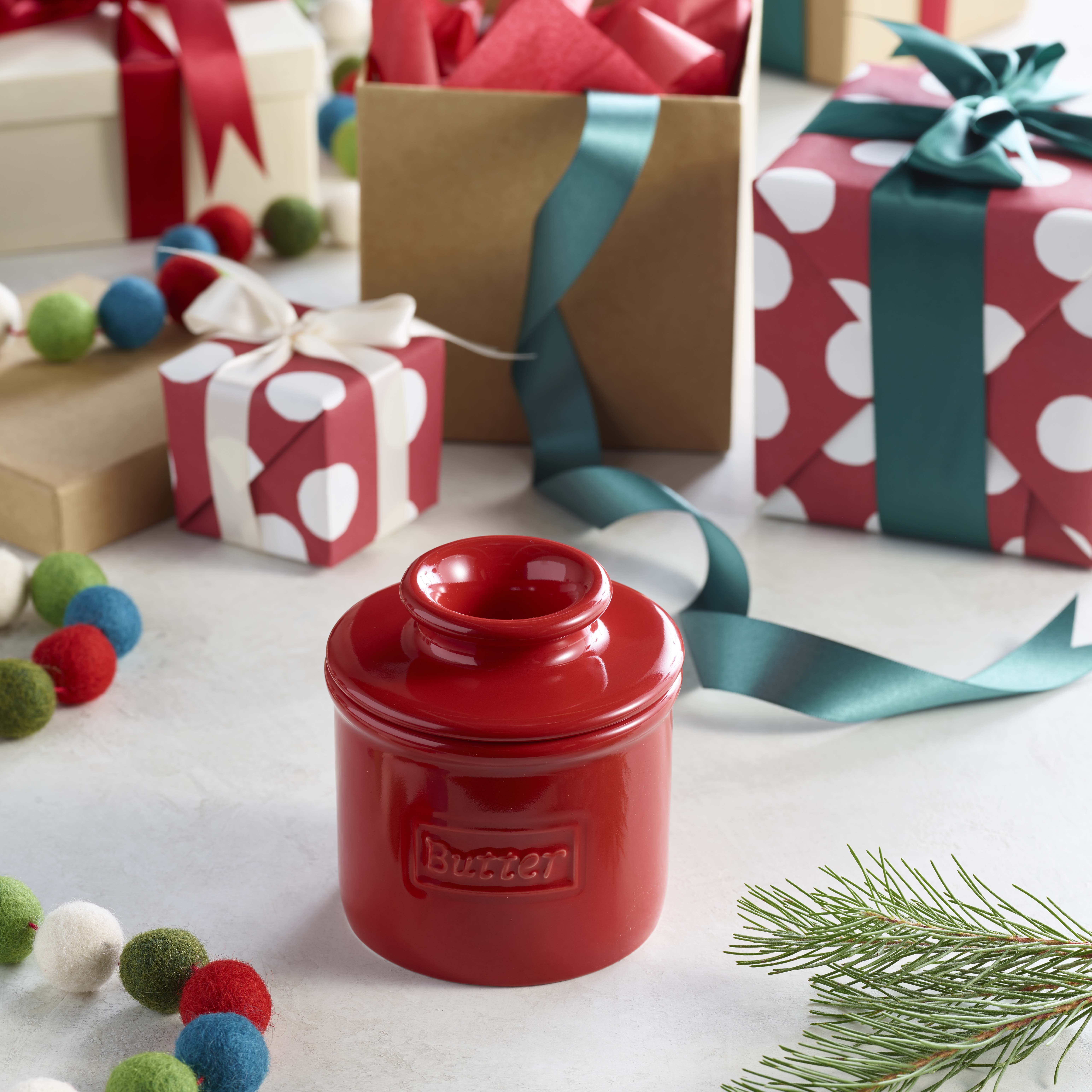 Smörklocka, Maraschino Red Cafe Butter Bell Crock- Butter Bell® - 5