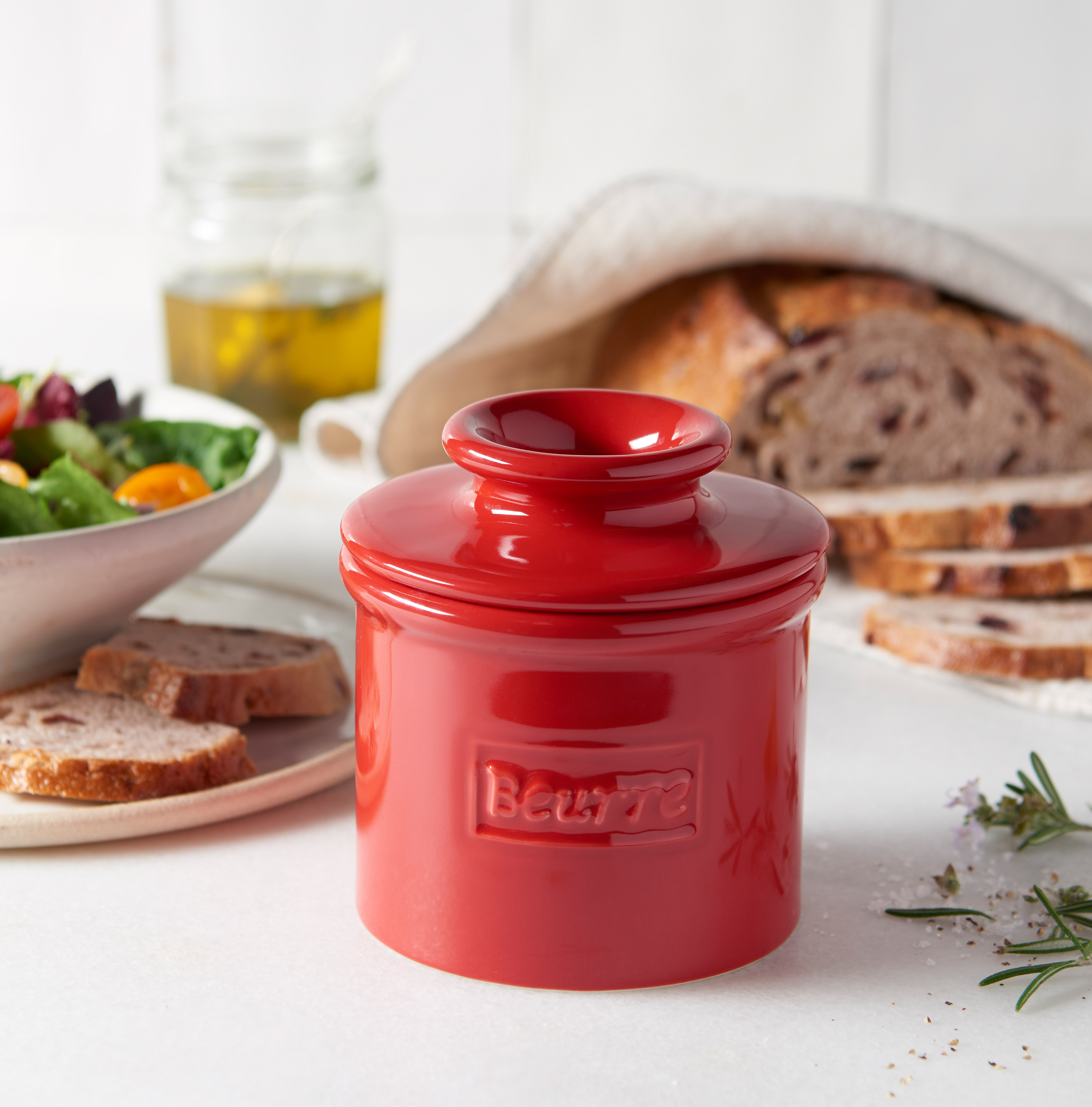 Smörklocka, Maraschino Red Cafe Butter Bell Crock- Butter Bell® - 2