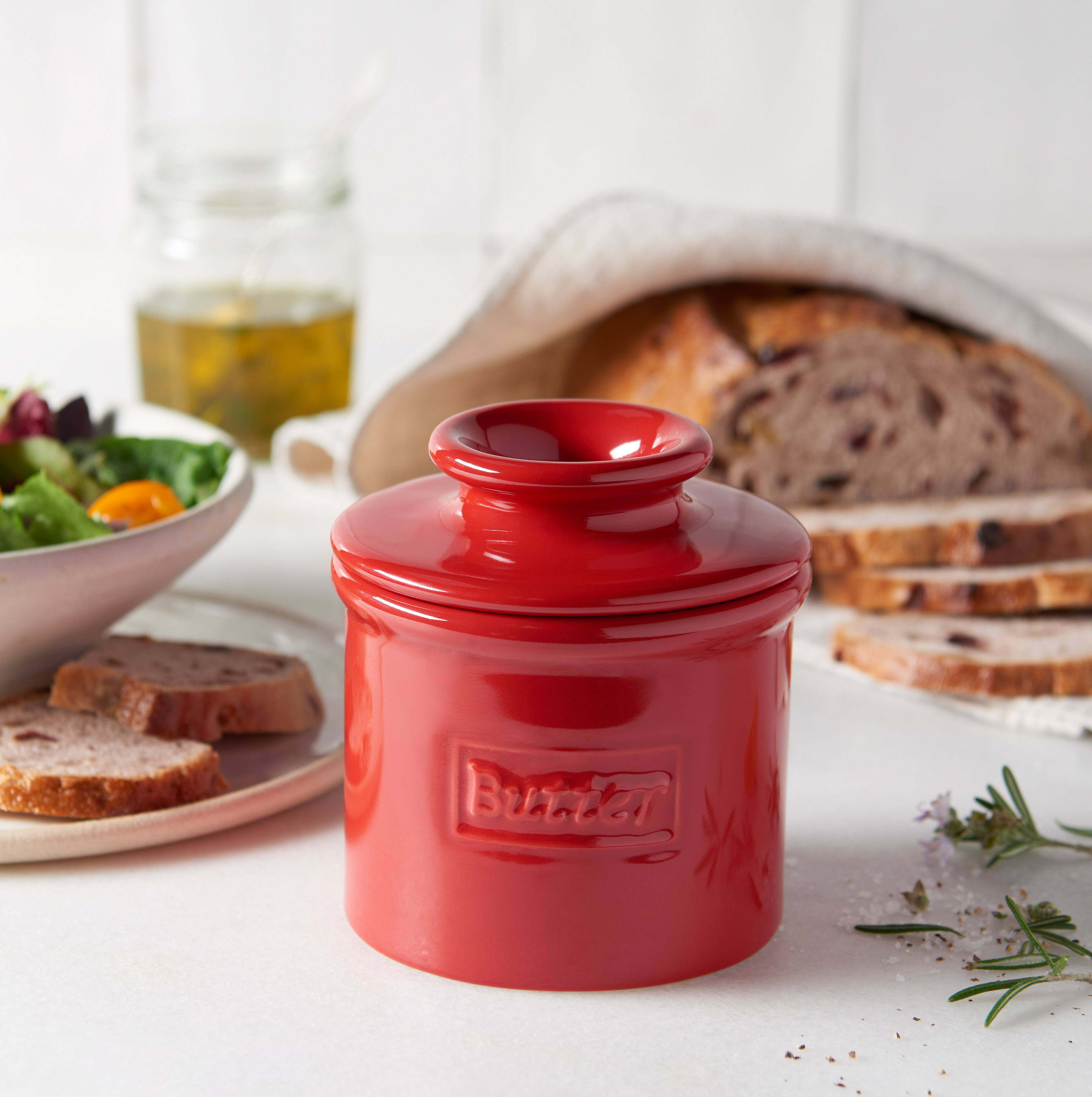 Smörklocka, Maraschino Red Cafe Butter Bell Crock- Butter Bell® - 3