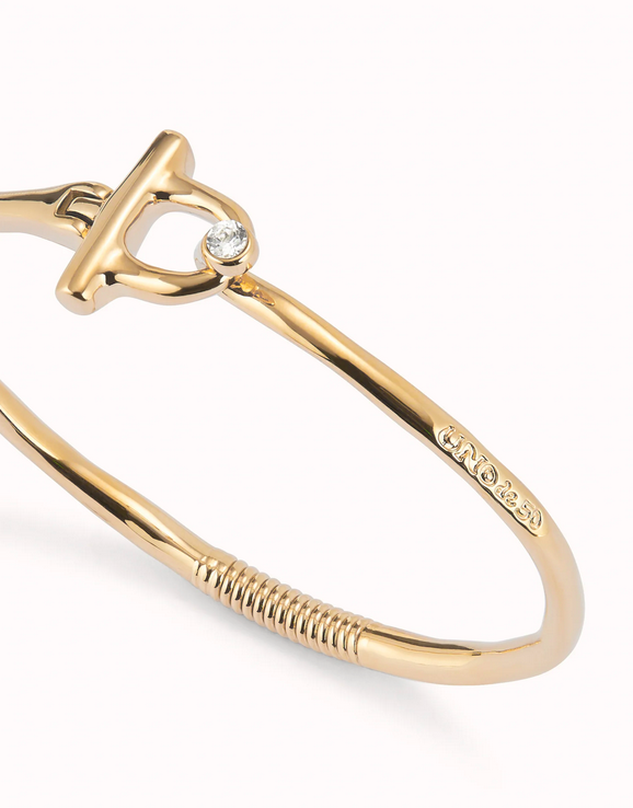 Bangle bracelet with white topaz Gold - 3
