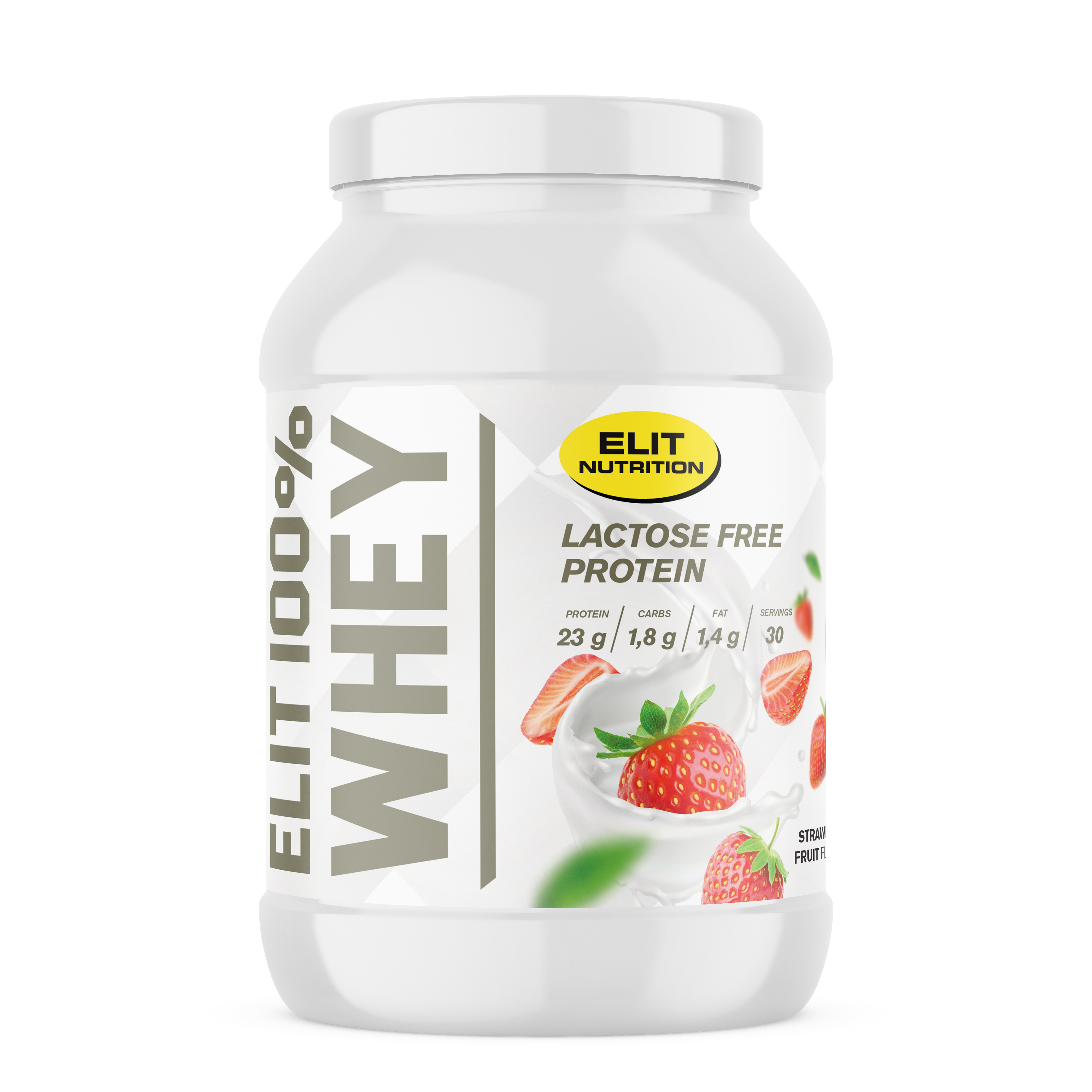 Elit Nutrition 100% Whey Protein - Högkvalitativt proteinpulver strawberry fruit