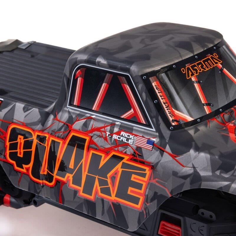 ARRMA 1/10 QUAKE 223S DSC 2WD RTR Brushless Monster Truck, Red - 20