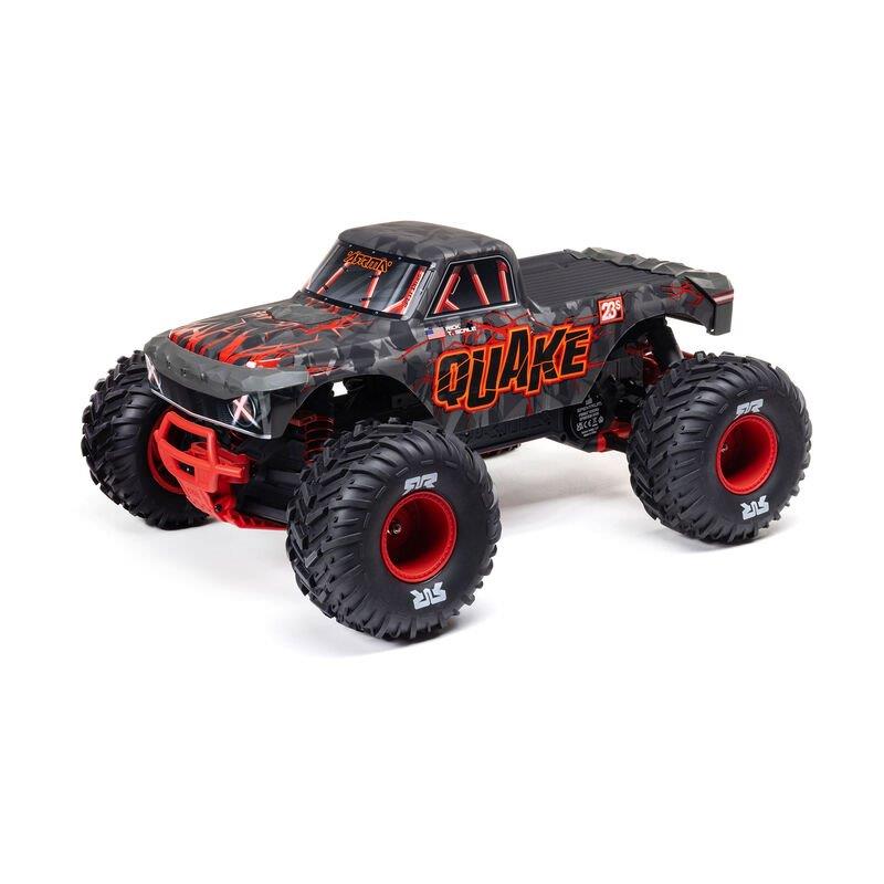 ARRMA 1/10 QUAKE 223S DSC 2WD RTR Brushless Monster Truck, Red - 2
