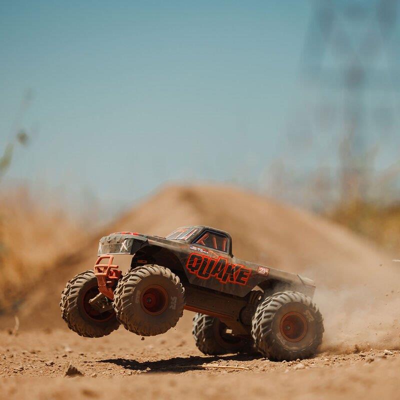 ARRMA 1/10 QUAKE 223S DSC 2WD RTR Brushless Monster Truck, Red - 4