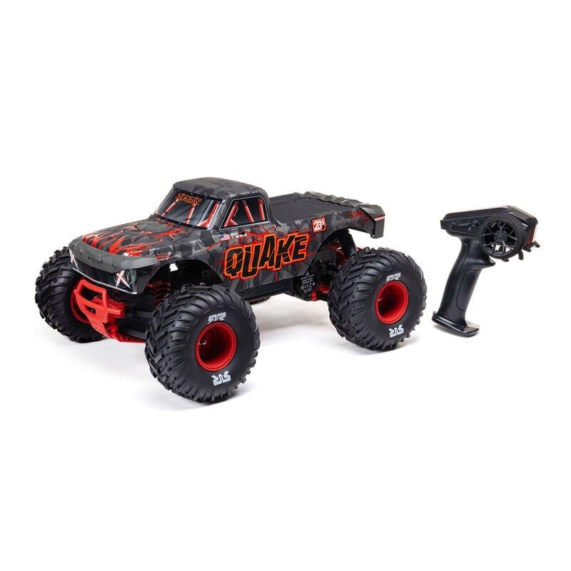 ARRMA 1/10 QUAKE 223S DSC 2WD RTR Brushless Monster Truck, Red - 22
