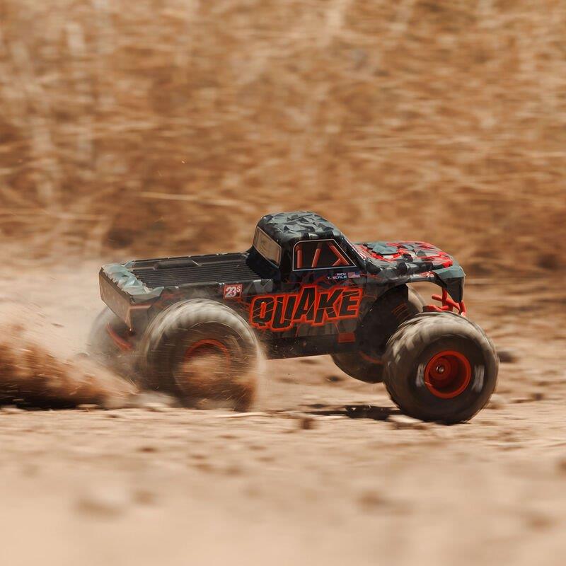 ARRMA 1/10 QUAKE 223S DSC 2WD RTR Brushless Monster Truck, Red - 10