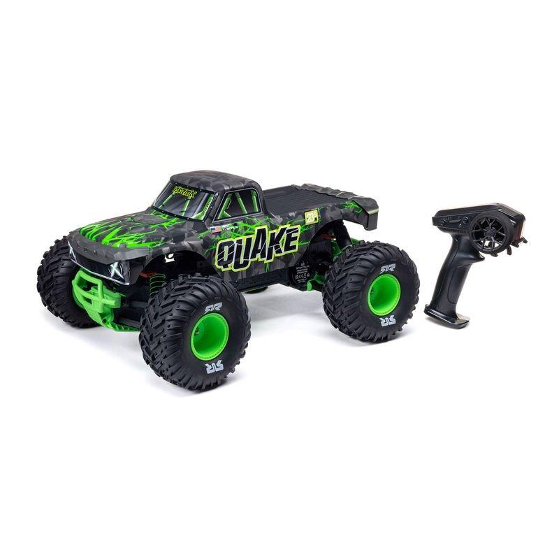 ARRMA 1/10 QUAKE 223S DSC 2WD RTR Brushless Monster Truck, Green - 22