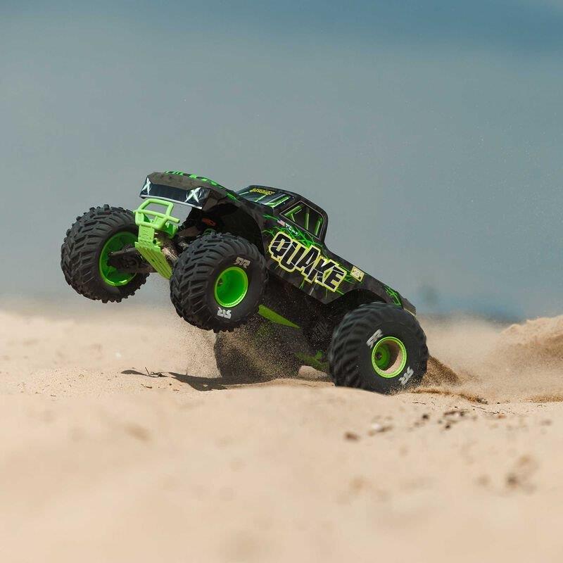 ARRMA 1/10 QUAKE 223S DSC 2WD RTR Brushless Monster Truck, Green - 6