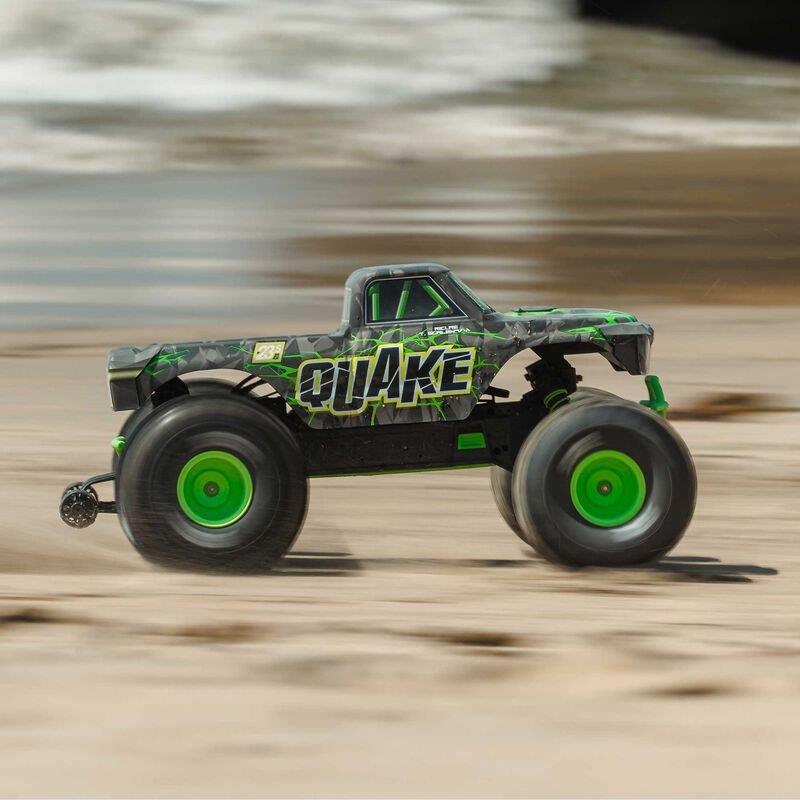 ARRMA 1/10 QUAKE 223S DSC 2WD RTR Brushless Monster Truck, Green - 5
