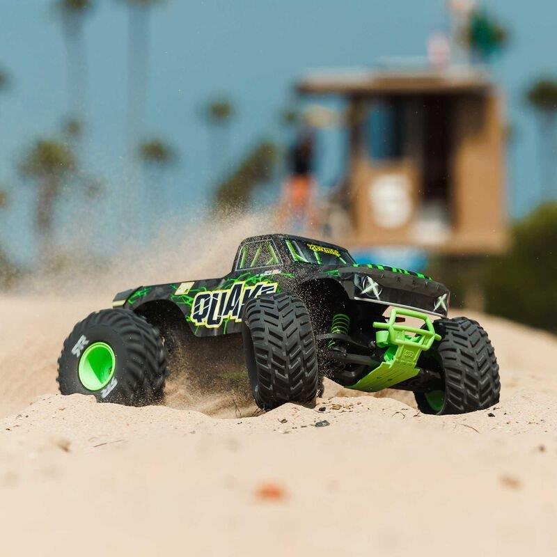 ARRMA 1/10 QUAKE 223S DSC 2WD RTR Brushless Monster Truck, Green - 4