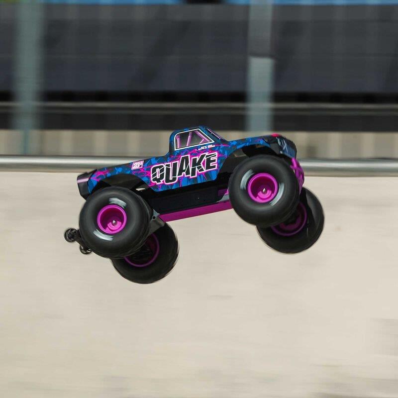 ARRMA 1/10 QUAKE 223S DSC 2WD RTR Brushless Monster Truck, Purple - 8